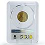 Philippines 5 centavos Regular Coinage Liberty KM-187 MS66 PCGS brass coin 1964