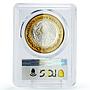 Mexico 100 pesos Federation Anniv. Sinaloa State MS64 PCGS bimetal coin 2004