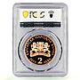 Bulgaria 2 leva Painter Zlatyu Boyadzhiev Art PR69 PCGS copper coin 2013