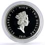 Niue 2 dollars Love is Precious Swallow Birds colored proof silver coin 2013