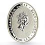 Niue 1 dollar Lunar Calendar Year of the Snake Love colored silver coin 2013