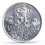 Czechoslovakia 500 korun National Federation 20th Anniversary silver coin 1988