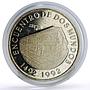 Colombia 10000 pesos Two Worlds Encounter Santa Fe Bogota Mint silver coin 1991