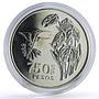 Colombia 750 pesos Conservation Wildlife Hummingbird Fauna silver coin 1978