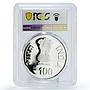 India 100 rupees Rama Rao 100th Birth Politics PR67 PCGS silver coin 2023