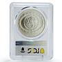 Mexico 5 pesos Precolombina Disco Muerte Death Disc MS67 PCGS silver coin 1998