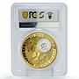 Niue 2 dollars Good Luck Symbols Clover Leaf PR70 PCGS gilded silver coin 2013