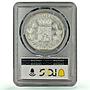 Belgium 5 francs Republic Coinage King Leopold II AU58 PCGS silver coin 1870