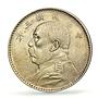 China 1 dollar Yuan Shih Kai Fat Man 6 Characters AU55 PCGS silver coin 1914