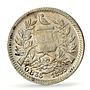 Guatemala 1/2 real Regular Coinage Libertad Liberty MS62 PCGS silver coin 1895