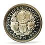 Gr Britain South. Rhodesia 1 crown Cecil Rhodes KM-27 PR66 PCGS silver coin 1953