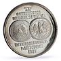 Mexico Numismatic Society 25th Anniversary Libertad 2 Reales silver medal 1977