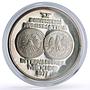 Mexico Numismatic Society 25th Anniversary Libertad 2 Reales silver medal 1977