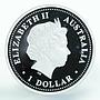 Australia 1 dollar Antarctic South Magnetic Pole silver coin 1909 - 2009