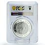 Niue 1 dollar Lunar Calendar Year of the Goat Gilt PR70 PCGS silver coin 2015