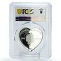 Cook Islands 1 dollar Love Messages Yours Always Swan PR70 PCGS silver coin 2013