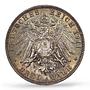 Germany Hamburg 3 mark Regular Coinage Hanseatic City MS64 PCGS silver coin 1911