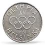 Finland 500 markaa Helsinki Winter Olympic Games KM-35 MS65 PCGS Ag coin 1951