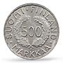 Finland 500 markaa Helsinki Winter Olympic Games KM-35 MS65 PCGS Ag coin 1951