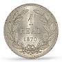 Honduras 1 real Regular Coinage Anchor Bee MS64 PCGS NiBrass coin 1870 A
