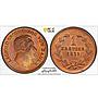 Germany Baden 1 kreuzer Regular Coinage Duke Leopold MS63 PCGS copper coin 1852