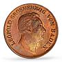 Germany Baden 1 kreuzer Regular Coinage Duke Leopold MS63 PCGS copper coin 1852