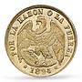 Chile 1/2 decimo Regular Coinage Condor Bird KM-137.3 MS64 PCGS silver coin 1894