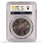 Great Britain 1 Double Florin Regular Coinage Roman 1 AU PCGS silver coin 1887