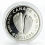 Canada 4 dollars Welcome to the World Pair of Baby Feet proof silver coin 2011