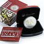 Australia 1 dollar Lunar Calendar II Year of the Snake gilded silver coin 2013