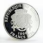 Congo 1000 francs Year of the Rooster gold plating silver coin 2017