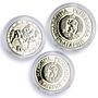 Bulgaria set of 3 coins Republic Coinage PROOF BU Krum CuNi coins 1989 - 1992