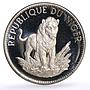 Niger 10 francs Decimal Coinage Lion Obverse KM-8.1 proof silver coin 1968