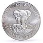 Zambia 5000 kwacha African Wildlife Elephant Fauna Matte silver coin 1999