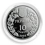 Ukraine 10 hryvnia Spalax Arenarius Mole Rat Red Book Fauna silver coin 2005