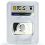 Cook Islands 5 dollars Adam Creation Sistine Chapel Art PR69 PCGS Ag coin 2008