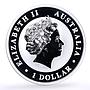 Australia 1 dollar Endangered Wildlife Eagle Bird Fauna gilded silver coin 2017