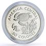Costa Rica 50 colones Conservation Wildlife Turtle Fauna proof silver coin 1974