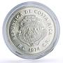 Costa Rica 50 colones Conservation Wildlife Turtle Fauna proof silver coin 1974
