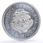 Costa Rica 50 colones Conservation Wildlife Turtle Fauna proof silver coin 1974