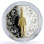 Kazakhstan 500 tenge Heritage Issyk Chieftain the Leader gilded silver coin 2011