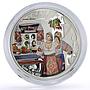 Niue 5 dollars Family Traditions series Dear Godmother colored silver coin 2010