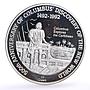 Turks and Caicos Islands 20 crowns Columbus Caribbean silver coin 1991