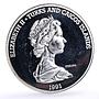 Turks and Caicos Islands 20 crowns Columbus Caribbean silver coin 1991
