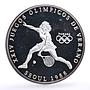 Panama 1 balboa Seoul Olympic Games series Tennis proof silver coin 1988