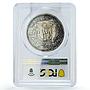 Dominican Republic 1 peso Trujillo Era Regime Coinage MS63 PCGS silver coin 1955