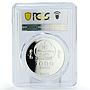 Mongolia 1000 togrog Asia History Chinggis Khan PR69 PCGS silver coin 2003