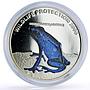 Liberia 20 dollars Protection Wildlife Blue Frog Fauna proof silver coin 2005