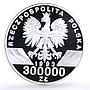 Poland 300000 zlotych Conservatio Barn Swallow Bird Fauna proof silver coin 1993