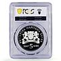 Bulgaria 5 leva Folk Crafts Traditions Carpet Making PR69 PCGS silver coin 2007